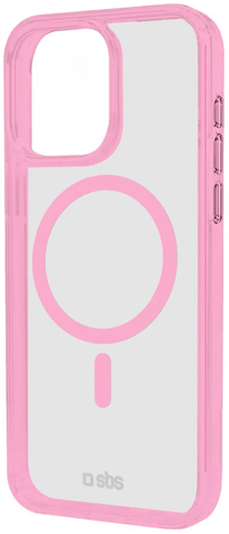 Sbs iPhone 16 Pro Deksel - Rosa/Transparent