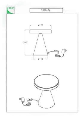 Fabas Luce Neutra LED-bordlampe 20 cm