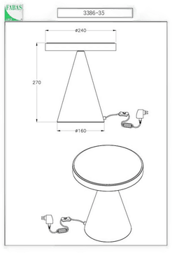 Fabas Luce Neutra LED-bordlampe