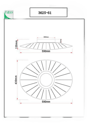 Fabas Luce Taklampe Vela, dimbar
