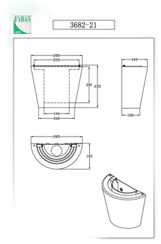 Fabas Luce Vegglampe Viki, ravfarget