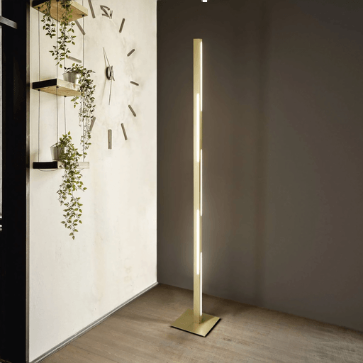 Fabas Luce LED-gulvlampe Ling, messing, 165 cm