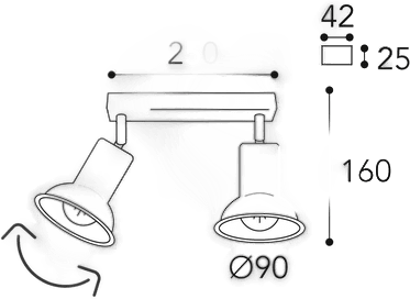 Moretti Luce Genziana 1412.E27 taklampe