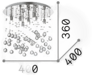 Ideallux Moonlight taklampe krom 8 lyskilder