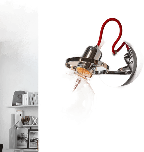 Ideallux Radio vegglampe krom