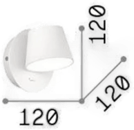 Ideallux LED-vegglampe Gim, svart