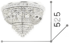 Ideallux taklampe Dubai, Ø 78 cm