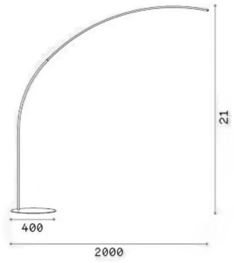 Ideallux LED-gulvlampe Comet svart