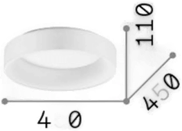 Ideallux Ziggy taklampe, svart, Ø 45 cm