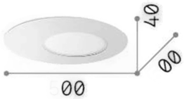 Ideallux Iride taklampe, hvit, Ø 50 cm