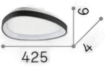 Ideallux Gemini taklampe 42,5 cm