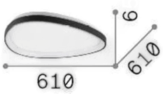 Ideallux taklampe Gemini 61 cm