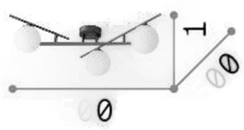 Ideallux Atlas taklampe, hvit, 3 lyskilder