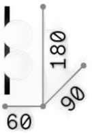 Ideallux LED-vegglampe Ping Pong 2 lyskilder