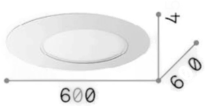 Ideallux Iride taklampe, hvit, Ø 60 cm