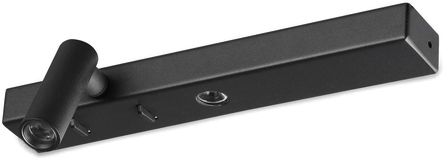 Ideallux LED-vegglampe Bonne Nuit 1, svart