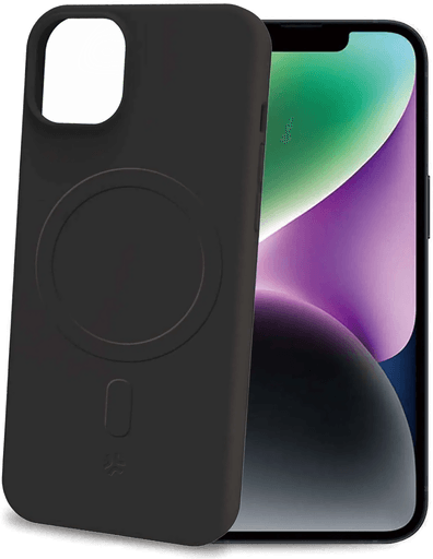 Celly Cromomag Magnetisk Silikondeksel iPhone 15 - Svart