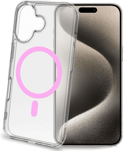 Gelskinmag Magnetisk Deksel MagSafe iPhone 16 Rosa
