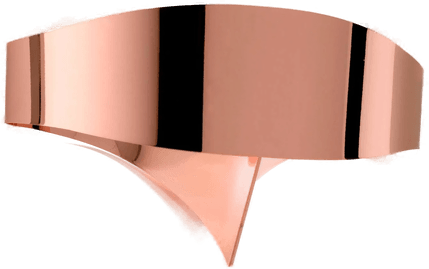 Selène LED-vegglampe Scudo kobber