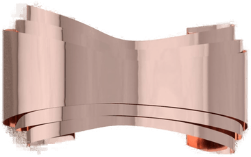 Selène Ionica LED-vegglampe kobberfarget