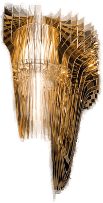 Slamp Aria vegglampe, gull