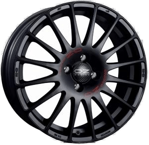 OZ Superturismo GT Matt Black Red Lettering 6x14 4/108 ET15 B65.1