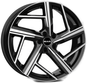 MAK Qvattro Black Polished 9.5x21 5/112 ET36 B66.5