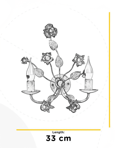 Onli Carolina vegglampe, elfenben, 2 lyskilder