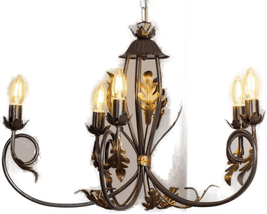 Onli Lysekrone Gretel, bronsefarget, E14