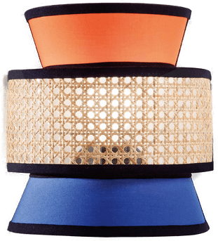 Luce Ambiente Design Vegglampe Gazebo, oransje/blå/natur