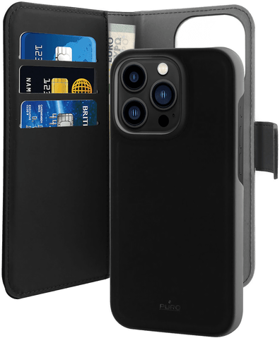 Puro iPhone 14 Pro Max Lommebokdeksel Svart