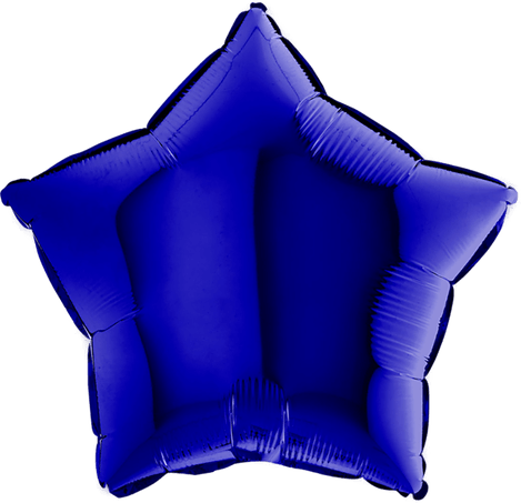 Ballongkungen Folieballong Stjerne Blue Capri - 91 cm