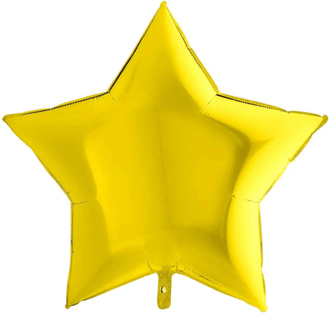 Ballongkungen Folieballong Stjerne Metallisk Gul
