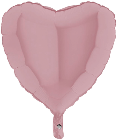 Ballongkungen Folieballong Hjerte Matt Pastellrosa 91 cm