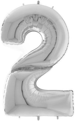 Tallballong Sølv Gigantisk 2 Ballongkungen