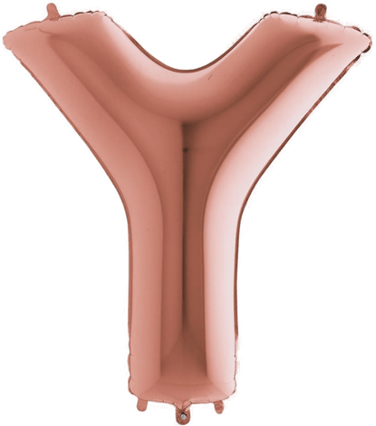 Ballongkungen Bokstavballong Rosegull Y