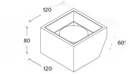 Tecnico By Sforzin Nasso vegglampe, hvit, 12 cm