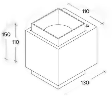 Tecnico By Sforzin Syme vegglampe, hvit/svart