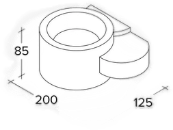 Chio vegglampe, 20 cm, Tecnico By Sforzin