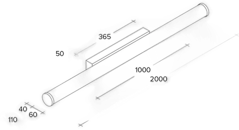 Tecnico By Sforzin Pirgos LED-vegglampe