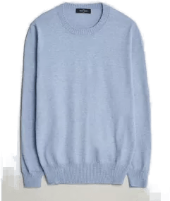 Gran Sasso Cotton/Cashmere Genser Blå Melange