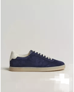 Brunello Cucinelli Low Top Sneakers Navy Suede