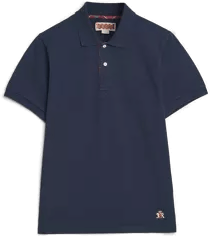Baracuta Tartan Piquet Polo Navy