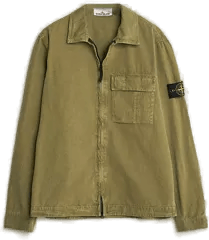Stone Island Brushed Cotton Zip Overshirt