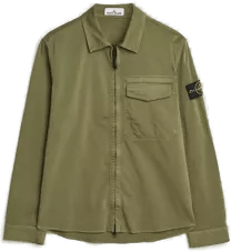 Stone Island Zip Overshirt Military Green