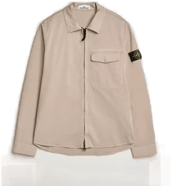 Stone Island Cotton Stretch Zip Overshirt