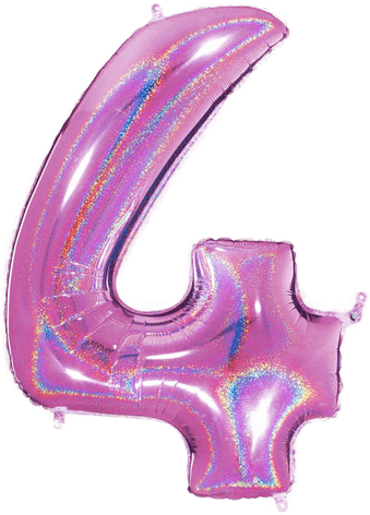 Ballongkungen Tallballong Glitter Rosa 4