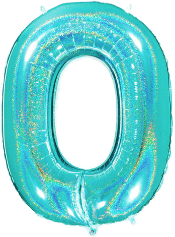 Ballongkungen Tallballong Glitter Turkis 0