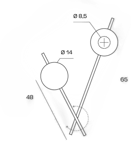Miloox Vegglampe Mikado, 2 lyskilder