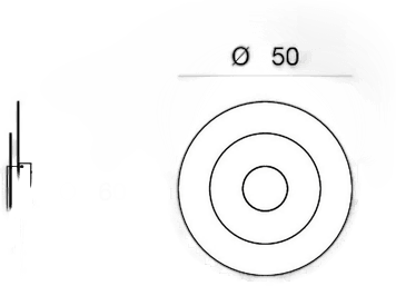 Linea Light LED-vegglampe Joint_W, Ø 55 cm